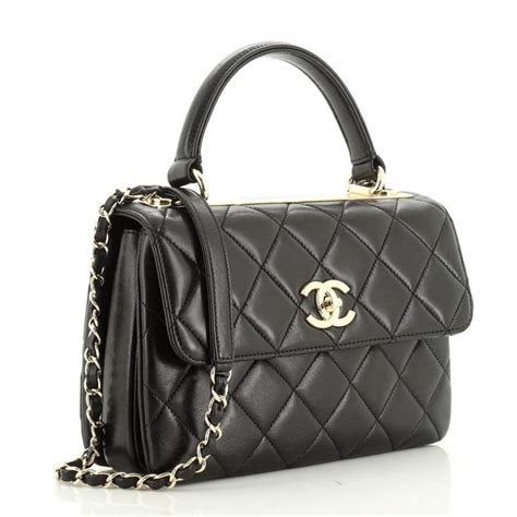 chanel cc handle|Chanel handbag with top handle.